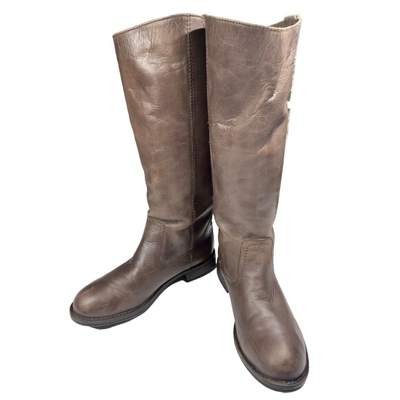 Kenneth Cole Reaction Leather Riding Boots Women Size 10M 'Tried and Tide' Brown - Picture 1 of 15